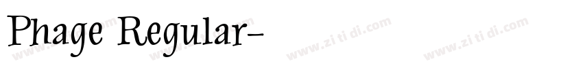 Phage Regular字体转换